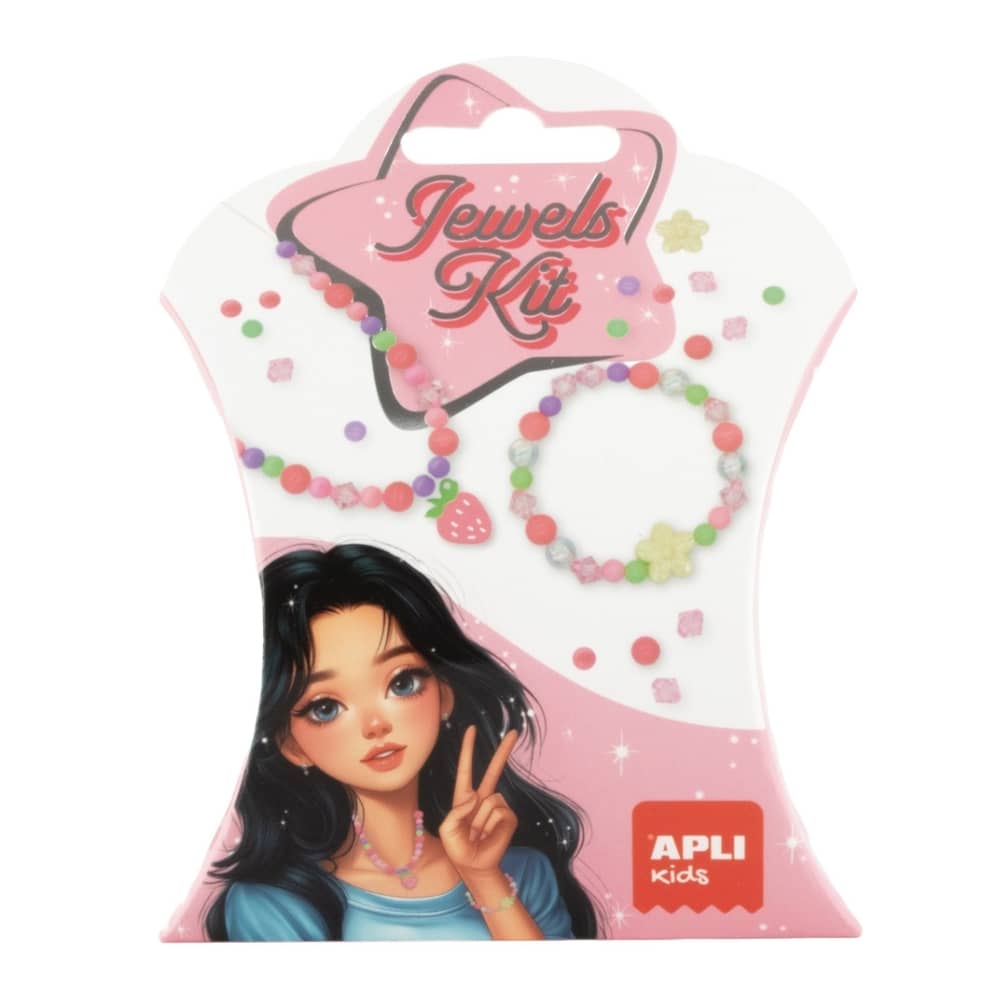 Set zum Basteln von Halsketten und Armbändern DIY Kit - Erdbeere