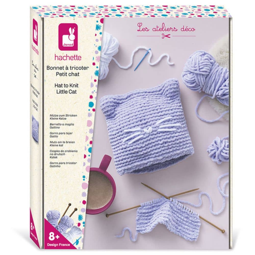 Kreativset zum Stricken einer Mütze – Kätzchen