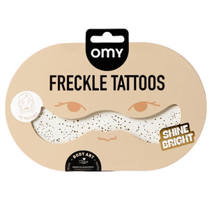 Gesichtssticker – goldene Glitzersommersprossen, 3 Stück