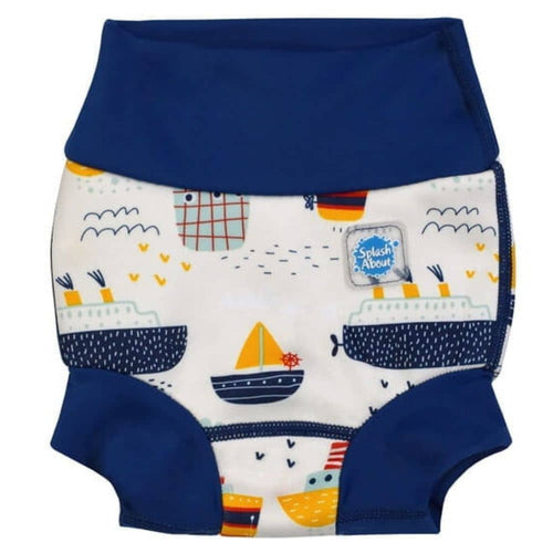 Happy Nappy DUO Schwimmwindel für 2–3-Jährige – Tug Boats (XXL)