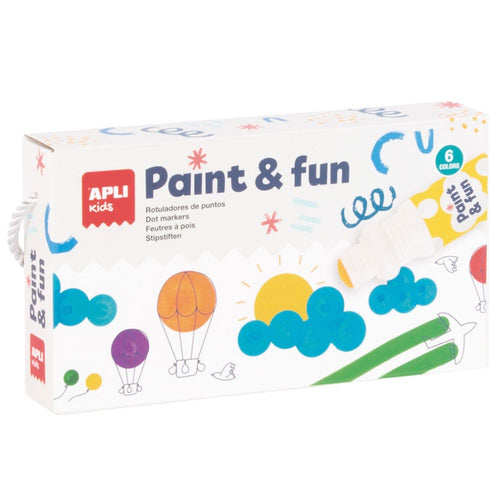 Tupfmarker mit Schaumstoffspitze – Dot Marker (6 Farben)