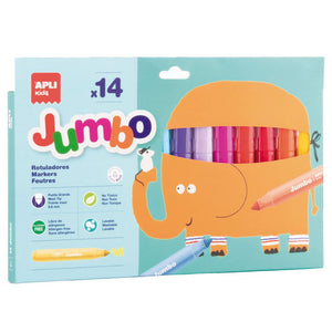 Jumbo-Filzstifte für Kinder – Dicke Marker (14 Farben)