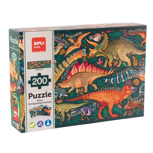 Lernpuzzle – Ausgestorbene Tiere Dinosaurier (200 Teile)
