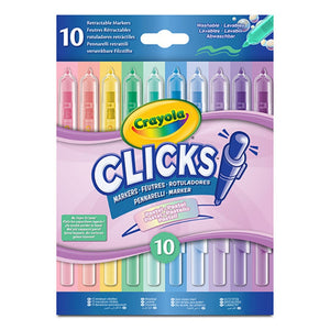 Pastellfarbene Selbstschreiber – abwaschbar, Clicks, 10 Stück