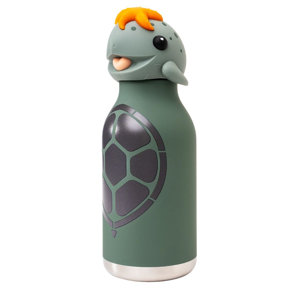 Thermo-Trinkflasche mit Strohhalm Bestie – Schildkröte (460 ml)