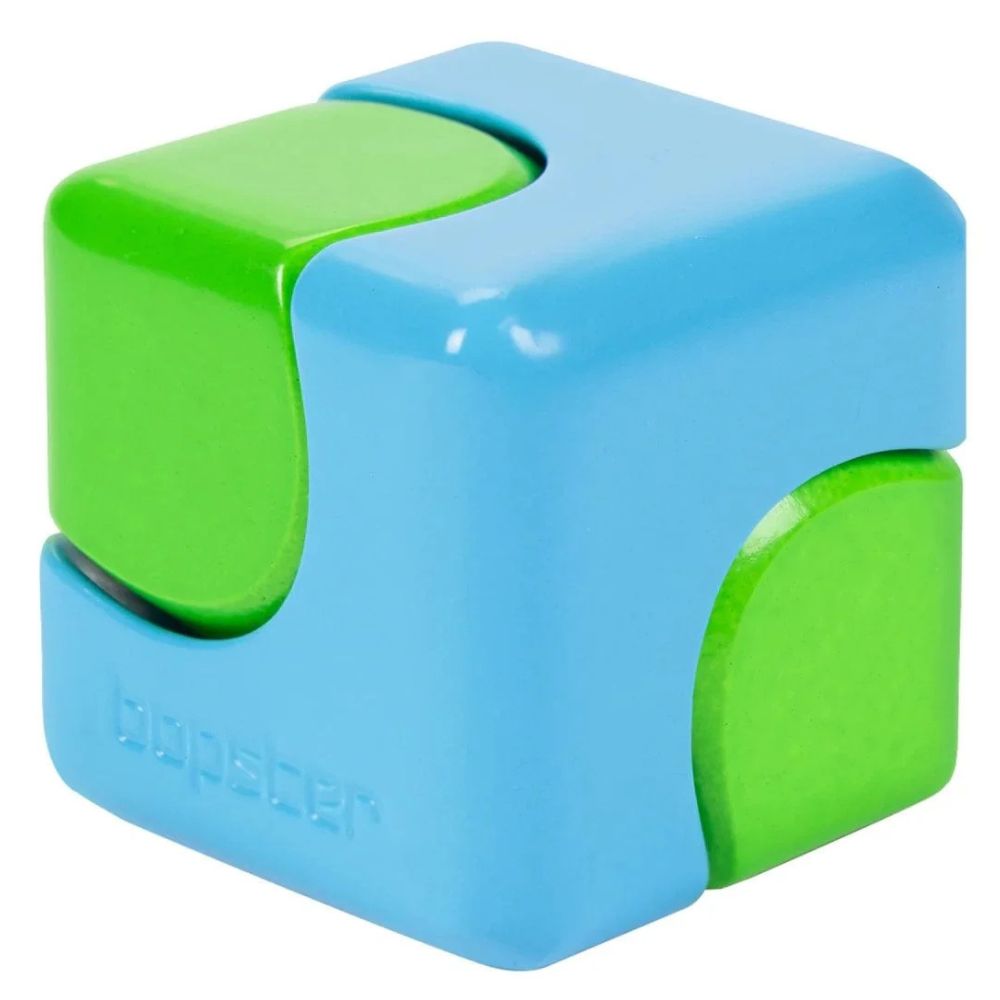 Geschicklichkeitsspielzeug - Fidget Cube Spinner - Neonblau/Neongrün