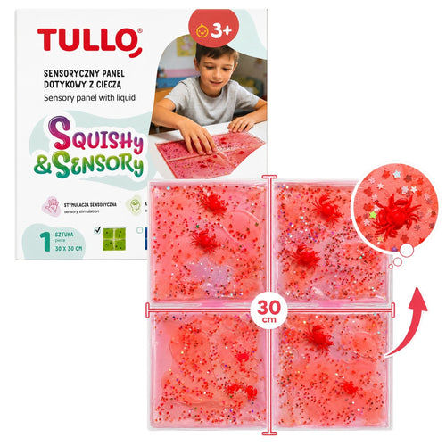 Sensorik-Knetspielzeug - Squishy Sensorik-Panel mit Flüssigkeit - Rot