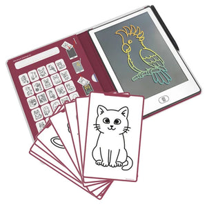 Grafik-Tablet zum Zeichnen mit Schablonen Kidydraw Mini – Haustiere