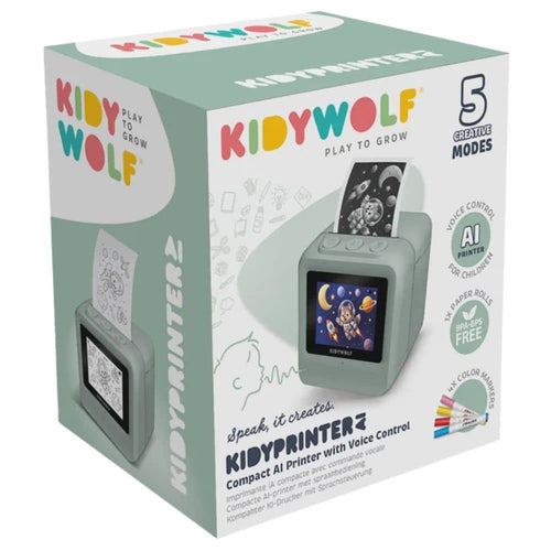 Kidywolf Kidyprinter AI - KI-Drucker für Kinder in der Verpackung
