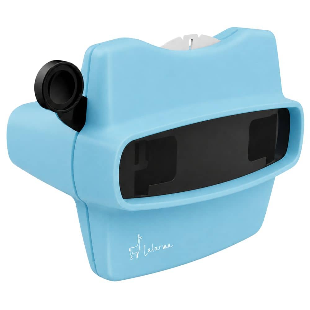Retro 3D-Betrachter mit räumlichem Bildeffekt - Blau