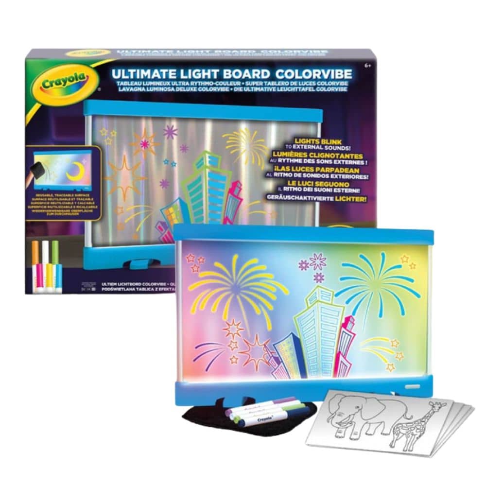 Colorvibe - LED-Leuchttafel zum Malen mit 10 Gel-Filzstiften - Blau