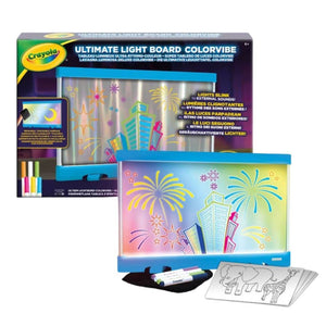 Colorvibe - LED-Leuchttafel zum Malen mit 10 Gel-Filzstiften - Blau