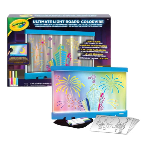 Colorvibe - LED-Leuchttafel zum Malen mit 10 Gel-Filzstiften - Blau