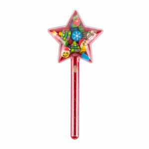 Weihnachtsbleistift mit Mini-Radiergummis – Stern