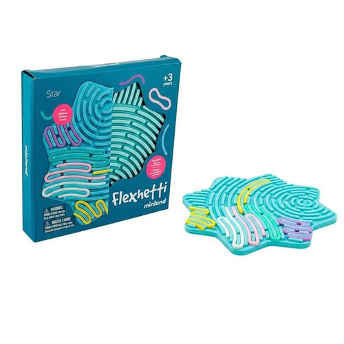 Miniland Flexihetti Stern - Sensorik-Puzzle aus Silikon mit bunten Legeteilen