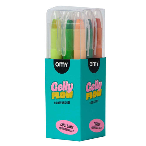 Gelstifte Gelly Flow von OMY in der Verpackung