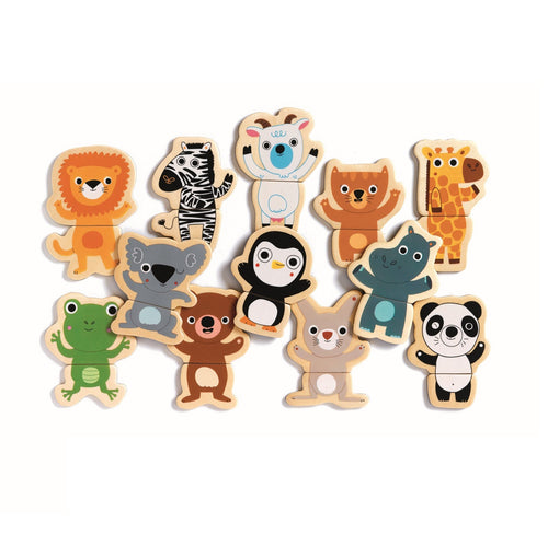 Holz-Magnetpuzzle – Dschungel 24 Teile - Tublu.de