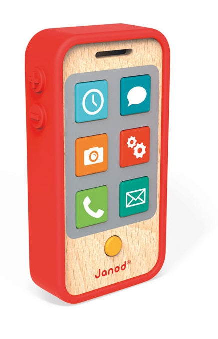 Holztelefon mit Geräuschen
