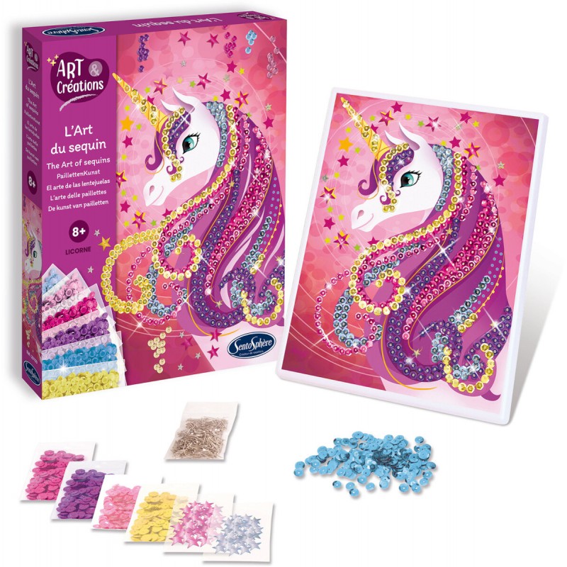 Bilder mit Pailletten – Einhorn