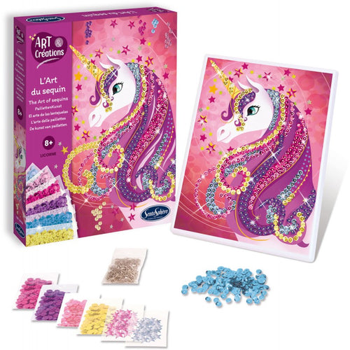 Bilder mit Pailletten – Einhorn