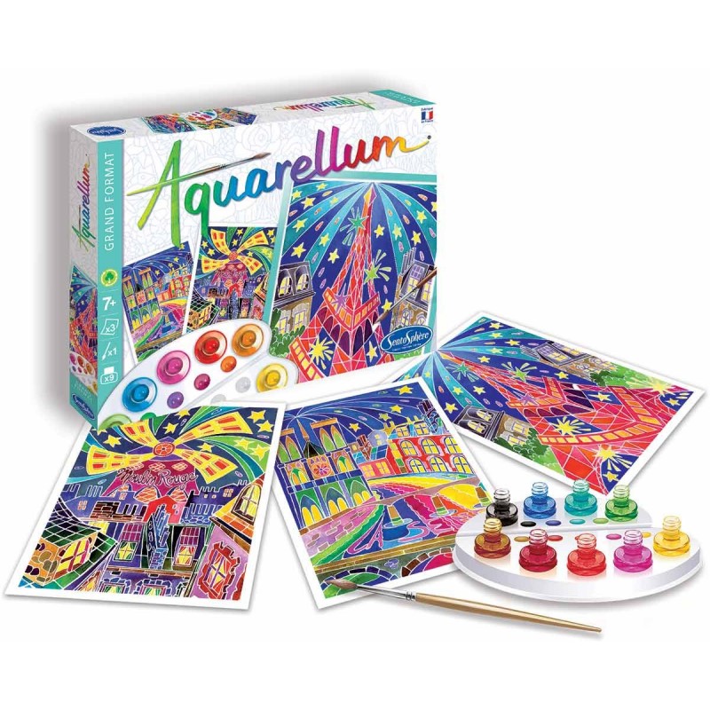 Aquarellum Malset – Paris bei Nacht (Grand Format)