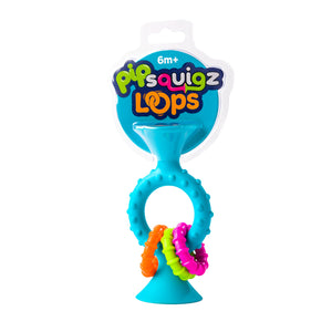 Rassel mit Saugnapf Pip Squigz Loops – Bobo Blue - Tublu.de