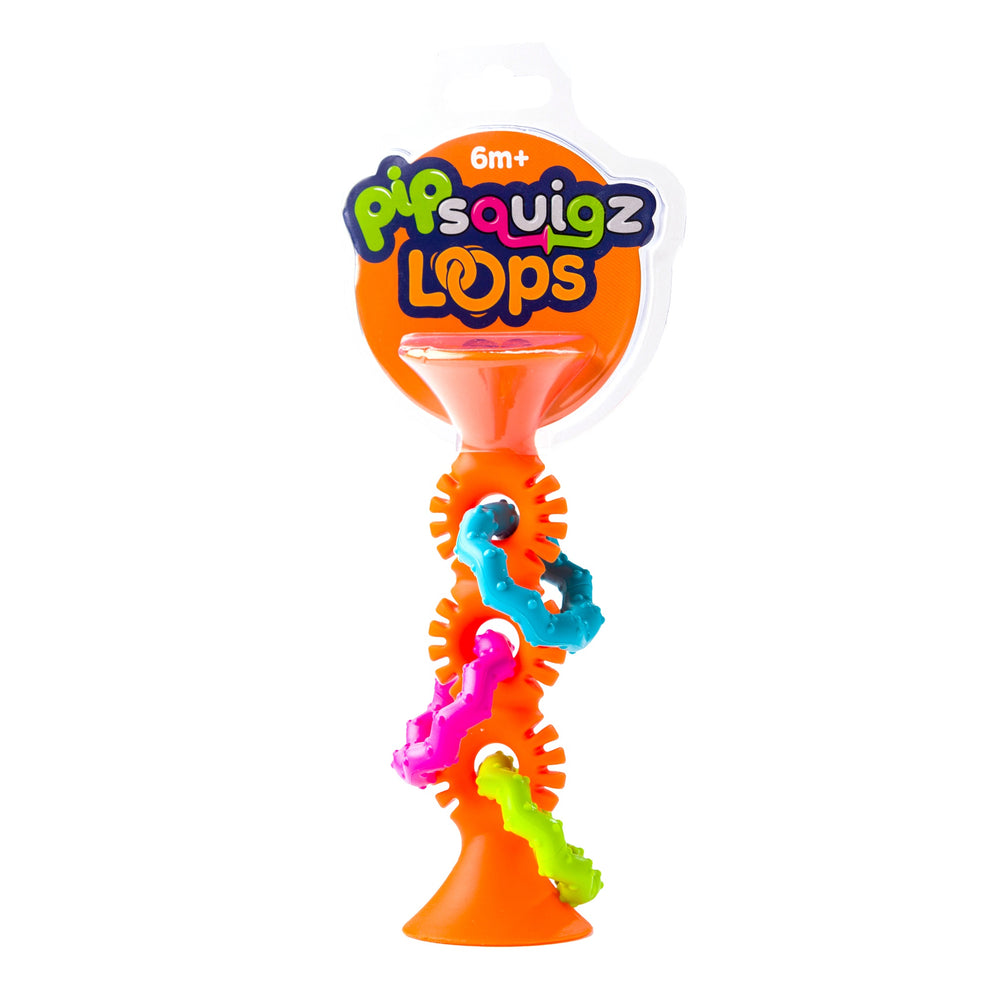 Rassel Saugnapf Pip Squigz Loops – Bobo Orange