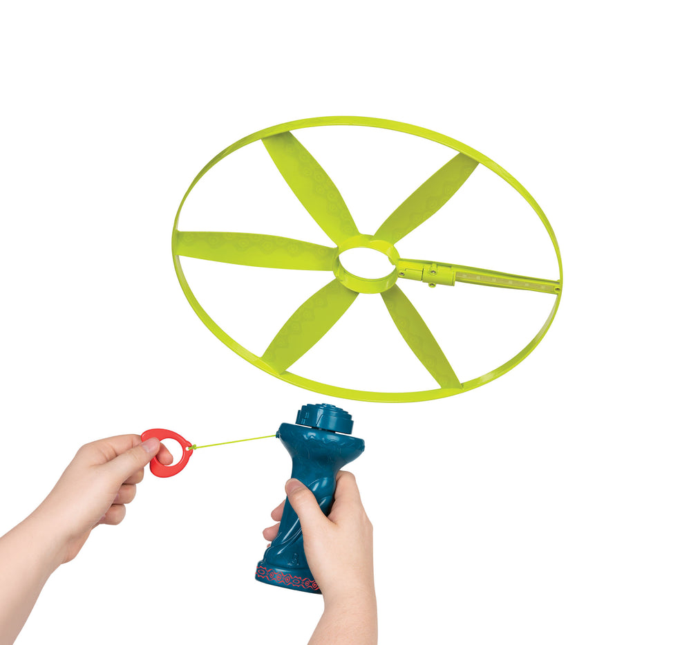 Fliegender Propeller - Scheibe mit farbigem Licht