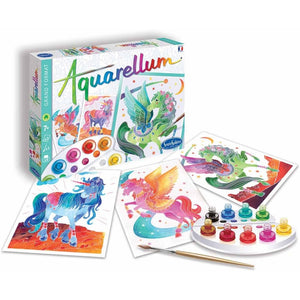 Aquarellum Set – „Einhörner und Pegasus” Grand Format Malvorlagen