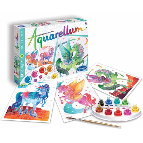 Aquarellum Set – „Einhörner und Pegasus” Grand Format Malvorlagen