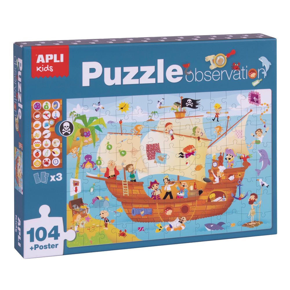 Beobachtungspuzzle – Piratenschiff 104 Teile 5+