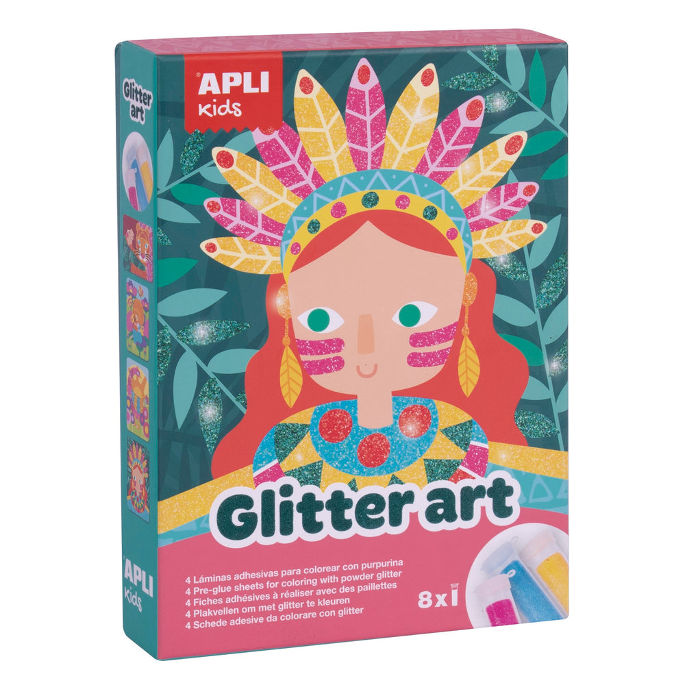 Kunstset mit Glitzer