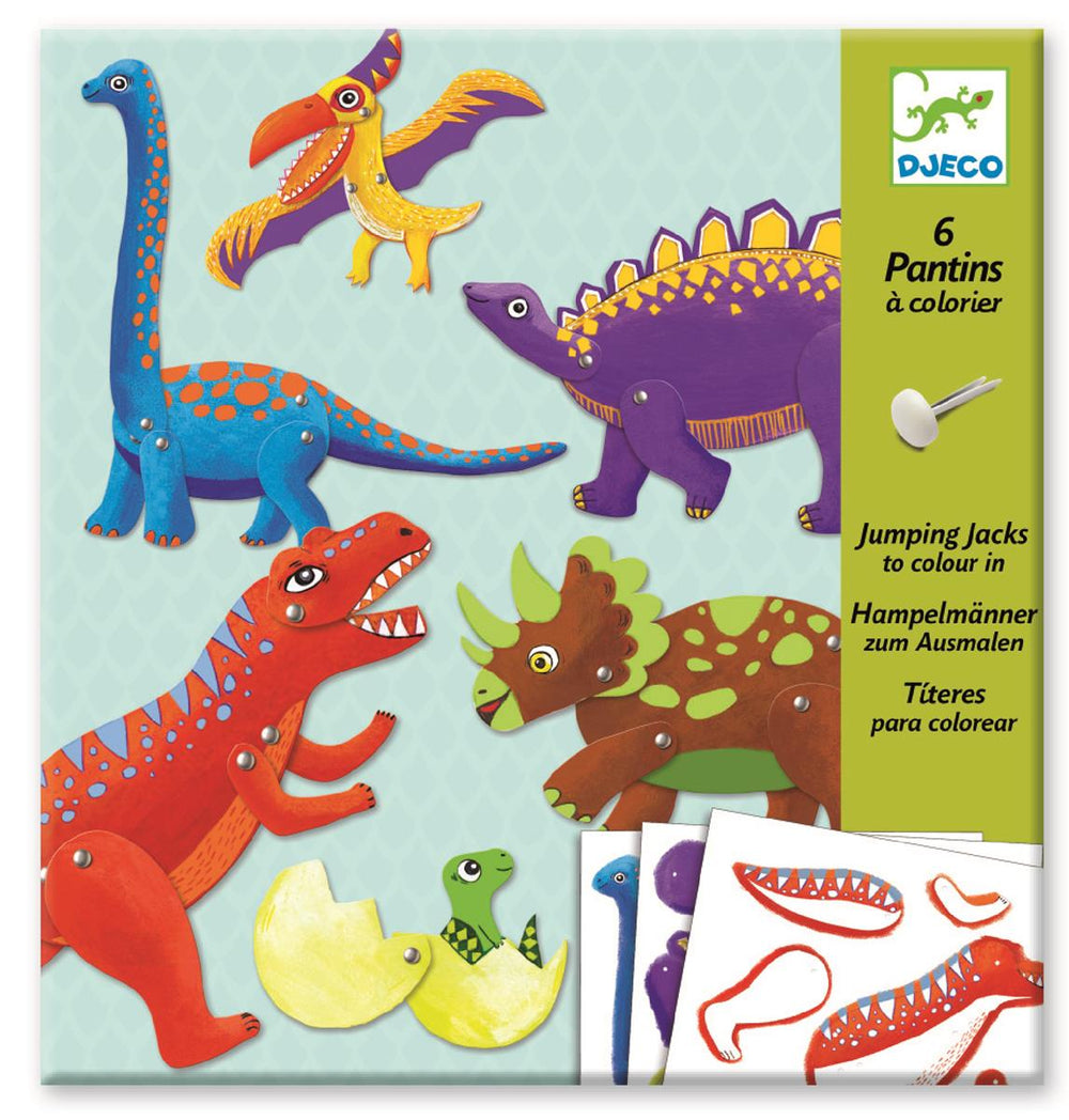 Malset mit beweglichen Elementen – Dinosaurier - Tublu.de