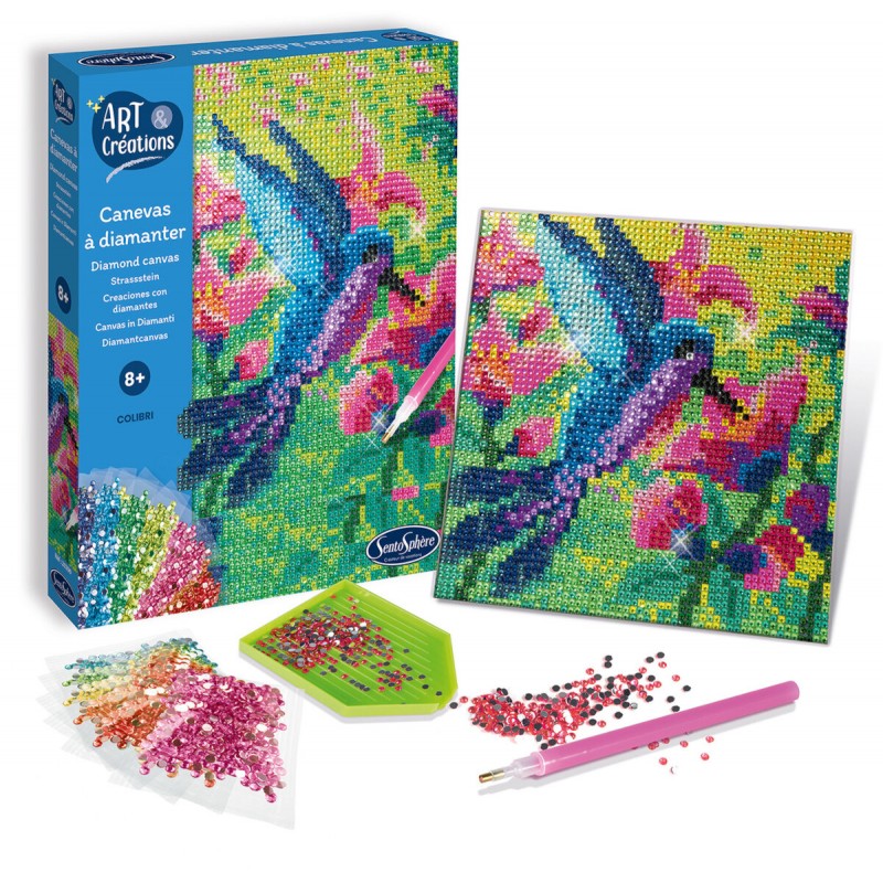 Kreatives Set mit Diamanten – Kolibri