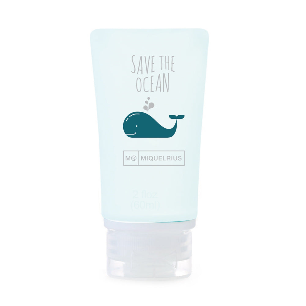Reise-Behälter Save The Ocean 60 ml – Weiß