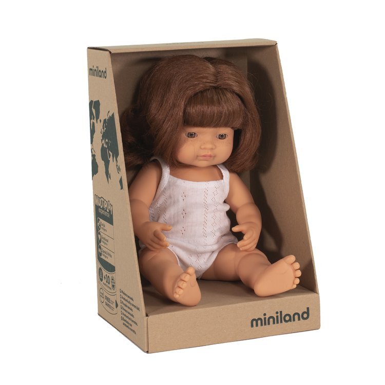 Puppe Mädchen – Europäerin, rote Haare, 38 cm