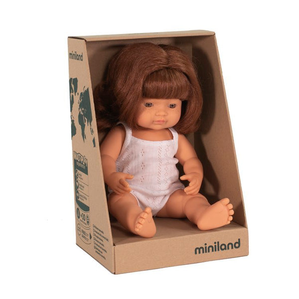 Puppe Mädchen – Europäerin, rote Haare, 38 cm