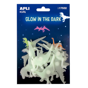 Fluoreszierende Aufkleber – Dinosaurier, 9 Stück