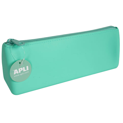 Dreieckige Silikon-Federmappe Nordik Collection – Grün - Tublu.de