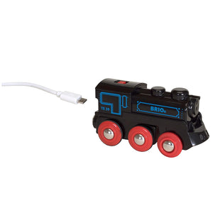 Schwarze Lokomotive mit Mini-USB