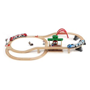 Eisenbahnset mit Bahnhof