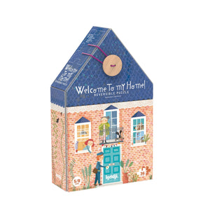 Doppelseitiges Puzzle für Kinder – Willkommen in meinem Zuhause