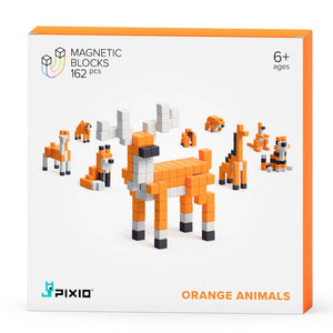 Magnetische Bausteine Orange Tiere