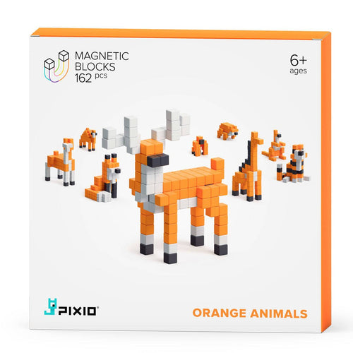 Magnetische Bausteine Orange Tiere