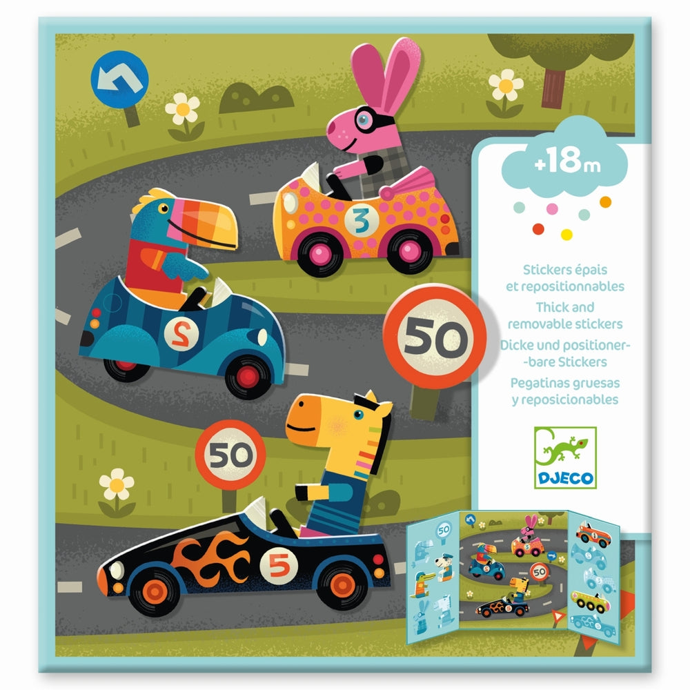 Set mit wiederverwendbaren Aufklebern – Autos