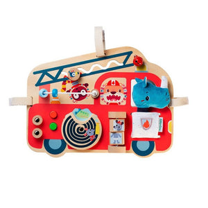 Holz-Manipulationstafel Feuerwehrauto – Nashorn Marius