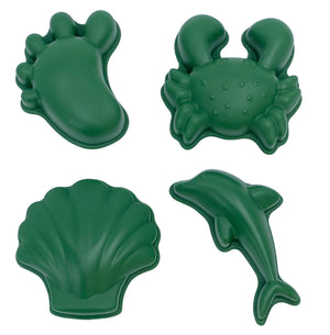 Silikon-Sandformen, 4 Stück – Dunkelgrün - Tublu.de