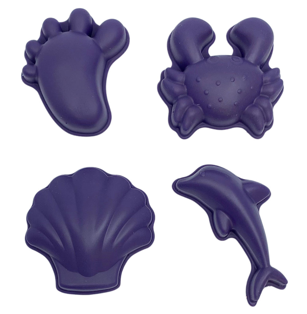 Silikon-Sandförmchen, 4 Stück - Violett - Tublu.de