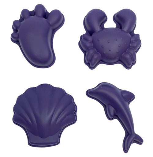Silikon-Sandförmchen, 4 Stück - Violett - Tublu.de