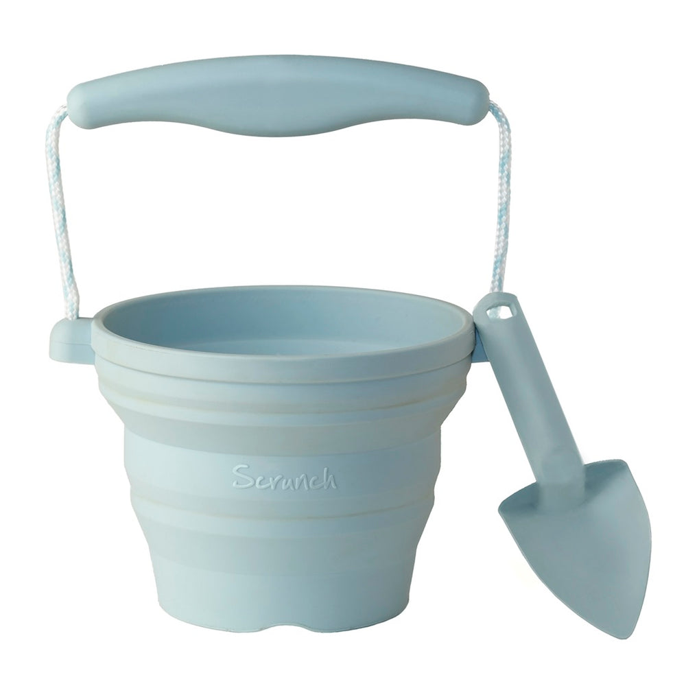 Mini-Silikoneimer mit Schaufel – Hellblau - Tublu.de